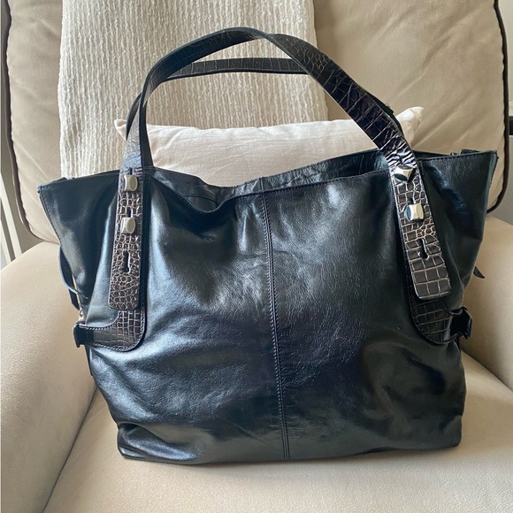 Francesco Biasia Croco Trim Leather Bag Never Used - Picture 1 of 9